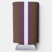 Bruine, paarse en witte strepen seltzer blikjeskoeler (Achterkant)