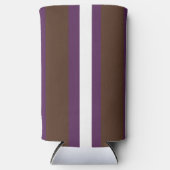 Bruine, paarse en witte strepen seltzer blikjeskoeler (Voorkant)