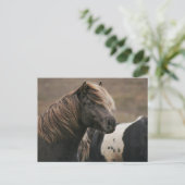 Bruine paarse paars briefkaart (Staand voorkant)