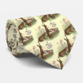 bruine paaskonijnen in korf, ZSSG Stropdas (Opgerold)