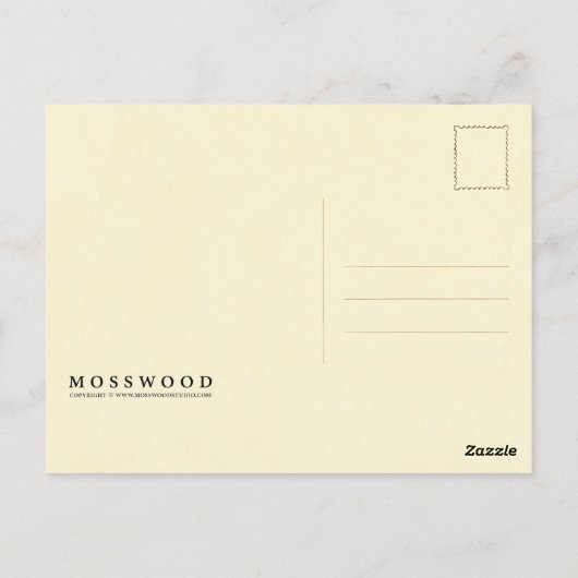 bruine paddenstoel briefkaart (Achterkant)