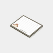 Bruine paddenstoel post-it® notes (Schuin)