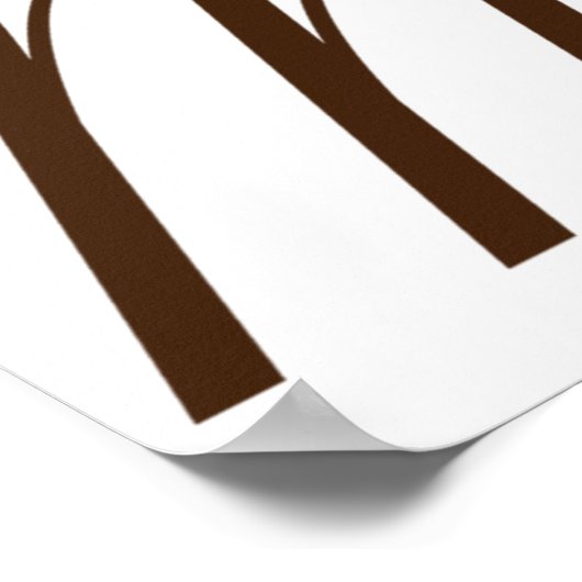 Bruine paddenstoelen poster (Hoek)