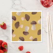 Bruine paddenstoelen servet (Insitu)