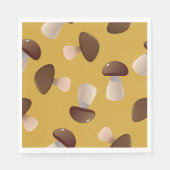 Bruine paddenstoelen servet (Voorkant)