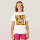 Bruine paddenstoelen t-shirt (Voorkant volledig)