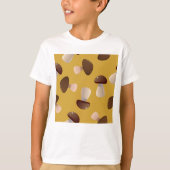 Bruine paddenstoelen t-shirt (Voorkant)