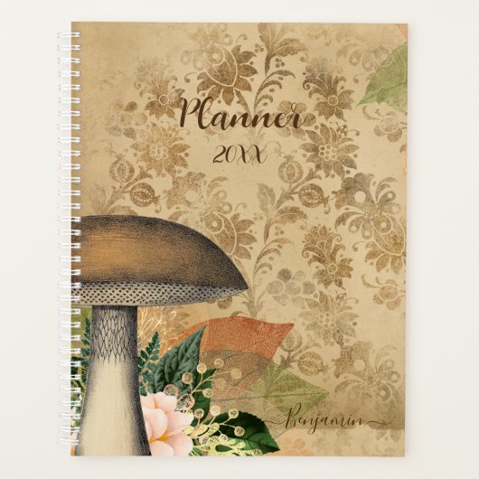 Bruine  paddenstoelklep planner (Voorkant)