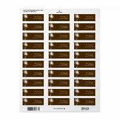Bruine palmbomen Tropische strand bruiloft Etiket (Full Sheet)