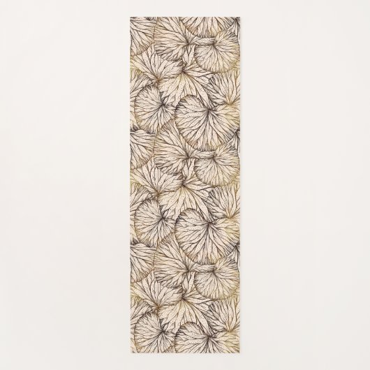 Bruine Palmen Yoga Mat (Voorkant)
