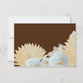 Bruine Pampagras en Orchideeën Trouw RSVP Kaart (Achterkant)