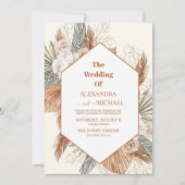 bruine pampas - bruiloft kaart (Voorkant)