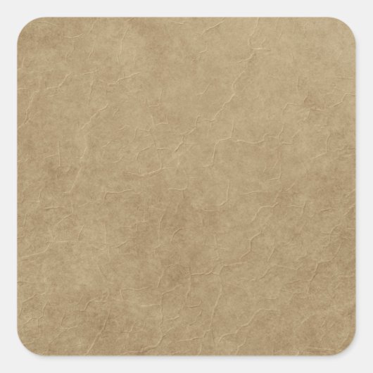 Bruine papieren zak als textuur vierkante sticker (Voorkant)