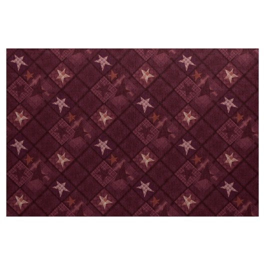 Bruine patchwork stof (Yard (91,4 cm))