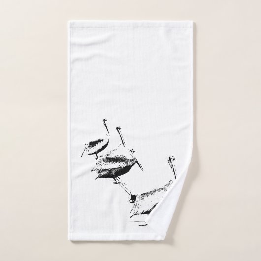 Bruine pelicaanse vogels Wildlife Harbour Bath Tow Bad Handdoek (Handdoek)