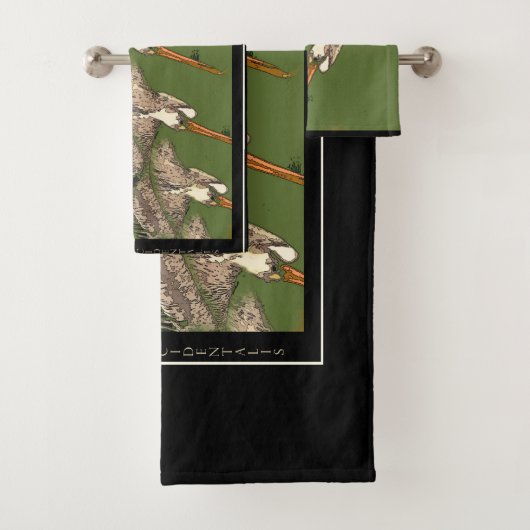 Bruine pelicaanse vogelvangerset, wilde oceaanhand bad handdoek (Insitu)