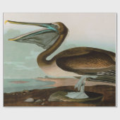 Bruine Pelican Birds of America Audubon Print Cadeaupapier (Vlak)