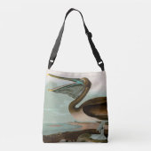 Bruine Pelican Birds of America Audubon Print Crossbody Tas (Achterkant)