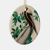 Bruine Pelican Birds of America Audubon Print Keramisch Ornament (Rechts)