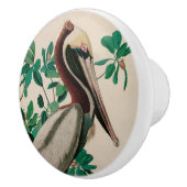 Bruine Pelican Birds of America Audubon Print Keramische Knop (Rechts)