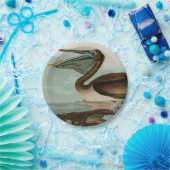 Bruine Pelican Birds of America Audubon Print Papieren Bordje (Feest)