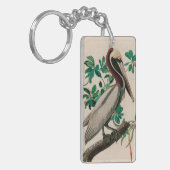Bruine Pelican Birds of America Audubon Print Sleutelhanger (Voorkant Links)