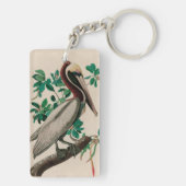 Bruine Pelican Birds of America Audubon Print Sleutelhanger (achterkant)