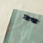 Bruine Pelican Birds of America Audubon Print Strandlaken (In situ)