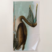 Bruine Pelican Birds of America Audubon Print Strandlaken (Voorkant)