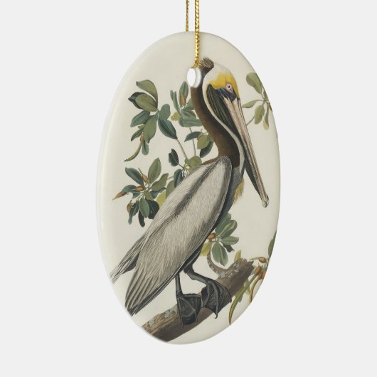 Bruine Pelican van Audubon Keramisch Ornament (Rechts)
