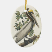Bruine Pelican van Audubon Keramisch Ornament (Voorkant)