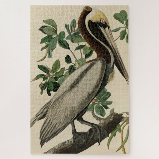 Bruine Pelican van de Amerikaanse vogels van Audub Legpuzzel (Verticaal)