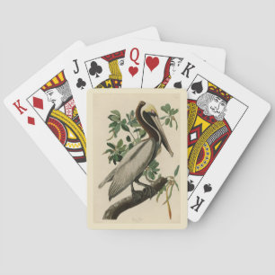 Bruine Pelican van de Amerikaanse vogels van Audub Pokerkaarten