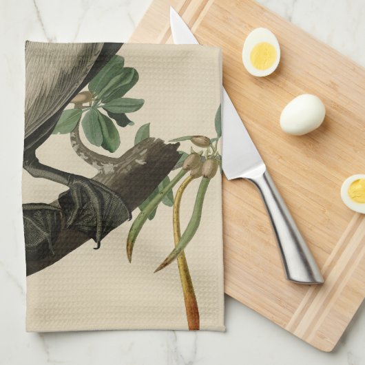 Bruine Pelican van de Amerikaanse vogels van Audub Theedoek (Quarter Fold)