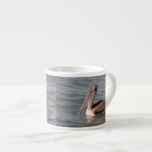 Bruine Pelicans espresso of jumbo mok (Voorkant rechts)