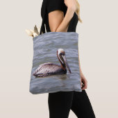 Bruine Pelikaan all over tas (Dichtbij)