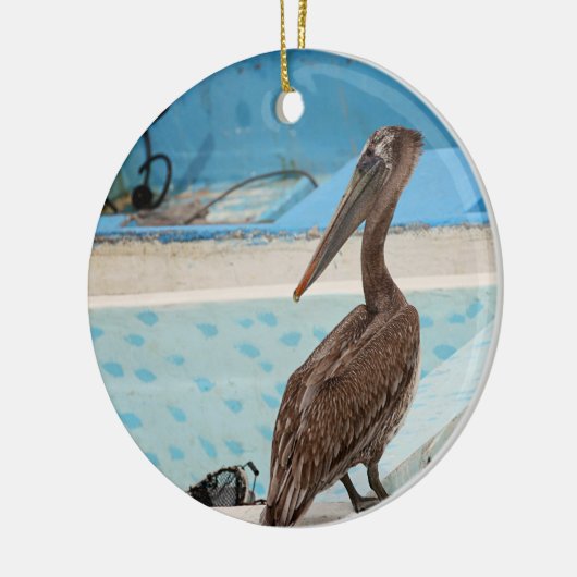 Bruine Pelikaan | Cabo San Lucas Keramisch Ornament (Links)