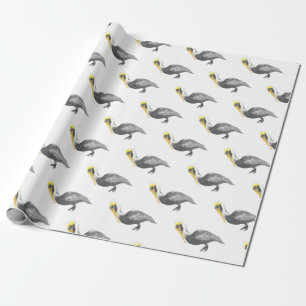 Bruine Pelikaan Cadeaupapier