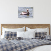 Bruine Pelikaan canvasprint Canvas Afdruk (Insitu (Slaapkamer))