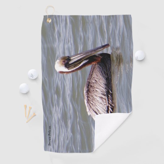 Bruine Pelikaan golfhanddoek (Insitu)