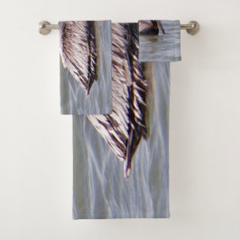 Bruine Pelikaan handdoek set