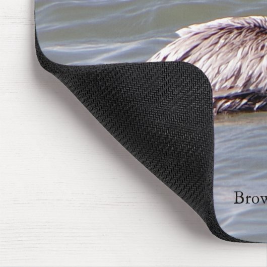 Bruine Pelikaan mousepad Muismat (Hoek)