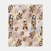 Bruine pelikaan- of haviksveren fleece deken (Voorkant)