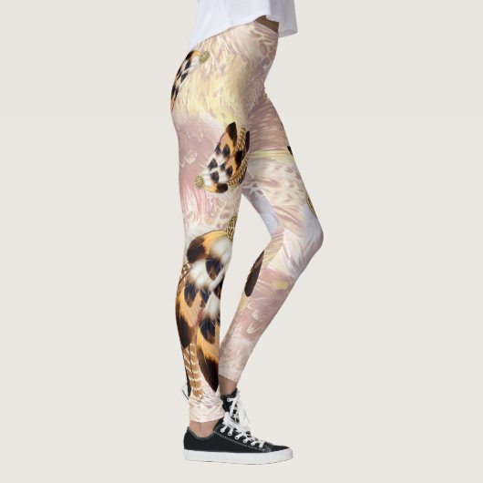 Bruine pelikaan- of havikveren leggings (Rechts)