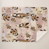 Bruine pelikaan- of havikveren sherpa deken (Voorkant (horizontaal))