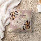 Bruine Pelikaan of Hawk veer Home Decor Kussen (Deken)