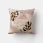 Bruine Pelikaan of Hawk veer Home Decor Kussen (Achterkant)