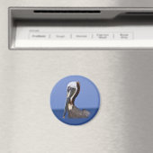 Bruine Pelikaan Portretmagneet Magneet (Insitu (Vaatwasser))