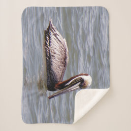 Bruine Pelikaan sherpa deken