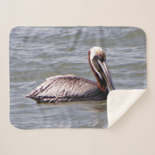 Bruine Pelikaan sherpa deken